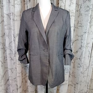 H&M Pattern Blazer, 3/4 Sleeve Length with Rouching